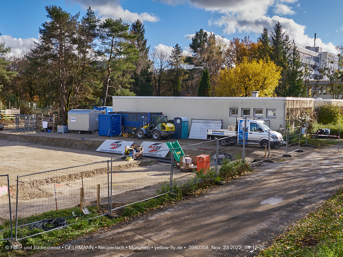 23.11.2022 - Baustelle an der Quiddestraße Haus für Kinder in Neuperlach